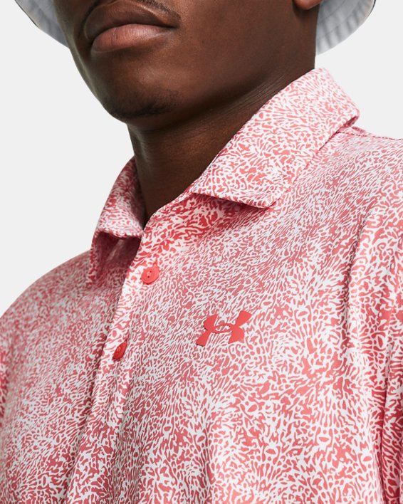 UA Playoff 3.0 Poloshirt mit Aufdruck für Herren, Pink, pdpMainDesktop image number 3